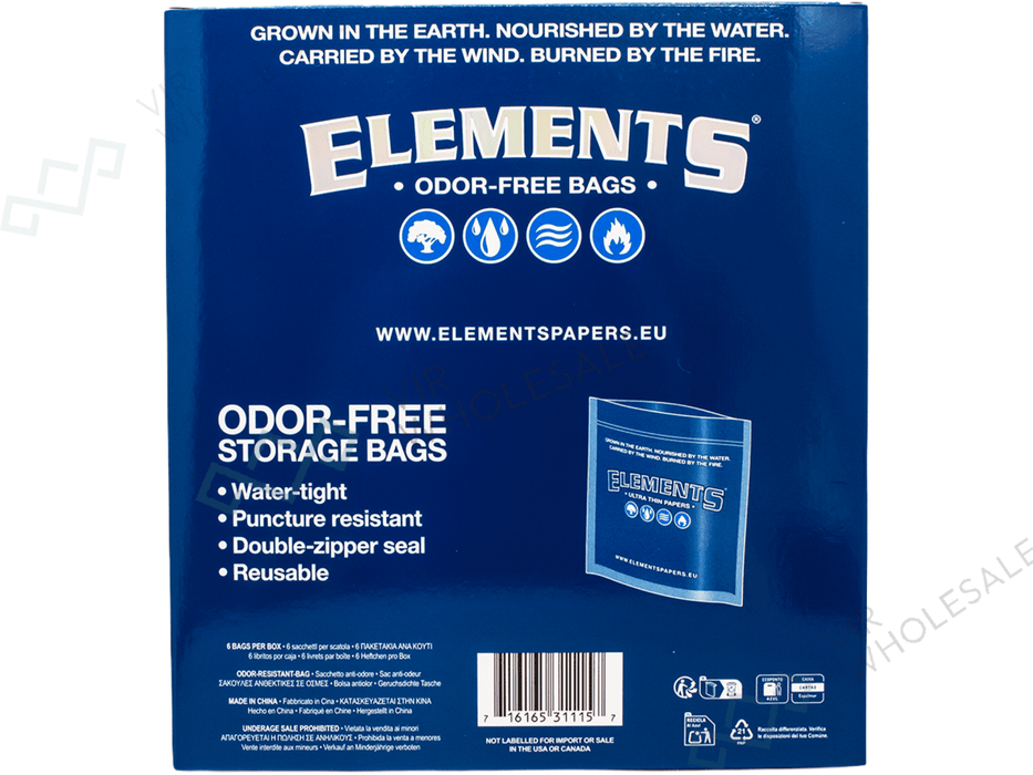 Elements Smell Proof Bags - VIR Wholesale