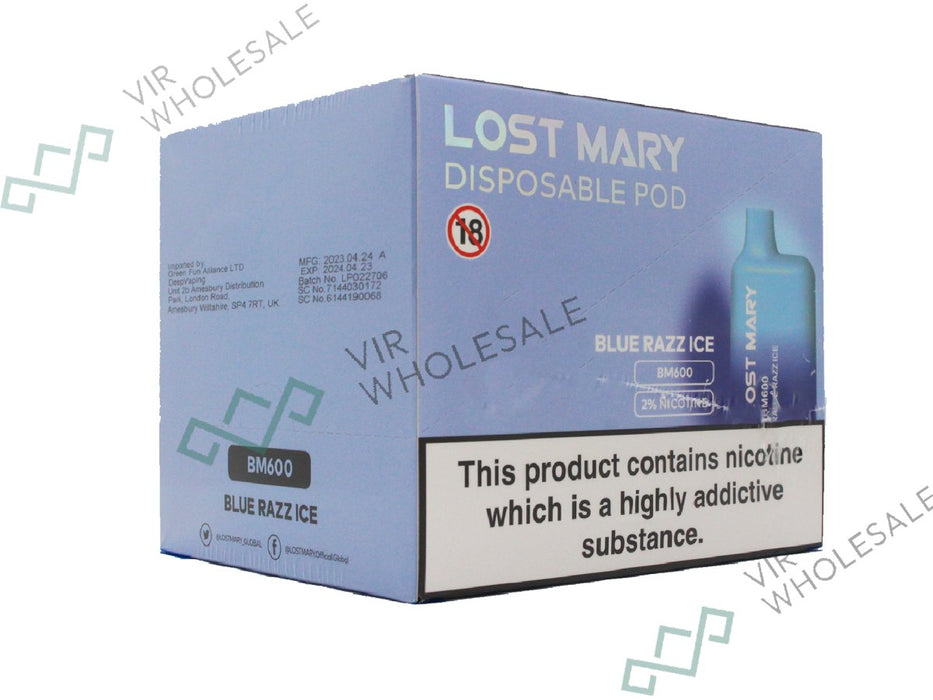 ELF BAR LOST MARY BM600 Disposable Vape - 20mg - 10 Vapes Per Box - VIR Wholesale