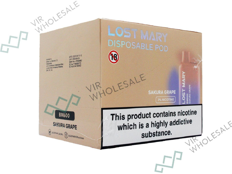 ELF BAR LOST MARY BM600 Disposable Vape - 20mg - 10 Vapes Per Box - VIR Wholesale