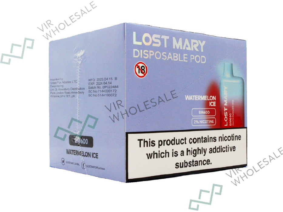 ELF BAR LOST MARY BM600 Disposable Vape - 20mg - 10 Vapes Per Box - VIR Wholesale