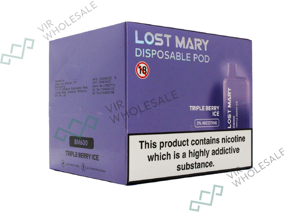 ELF BAR LOST MARY BM600 Disposable Vape - 20mg - 10 Vapes Per Box - VIR Wholesale