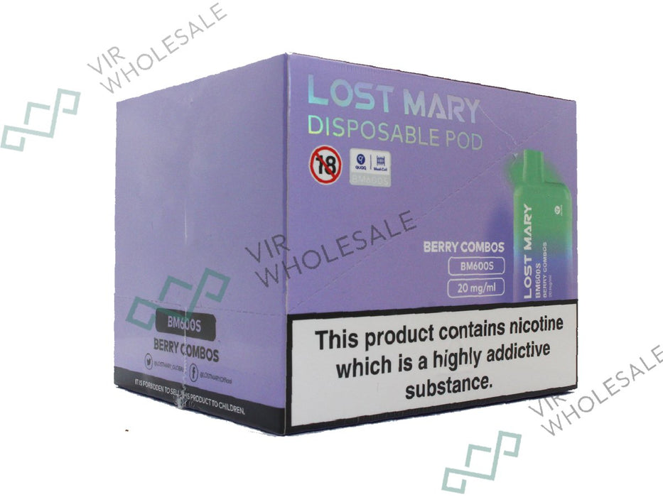 ELF BAR LOST MARY BM600 Disposable Vape - 20mg - 10 Vapes Per Box - VIR Wholesale