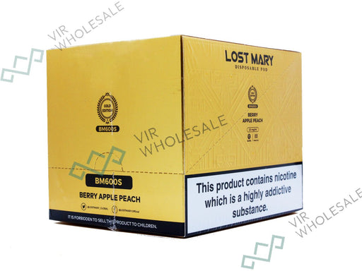 ELF BAR LOST MARY BM600 Gold Disposable Vape - 20mg - 10 Vapes Per Box (GOLD) - VIR Wholesale