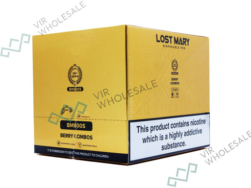 ELF BAR LOST MARY BM600 Gold Disposable Vape - 20mg - 10 Vapes Per Box (GOLD) - VIR Wholesale