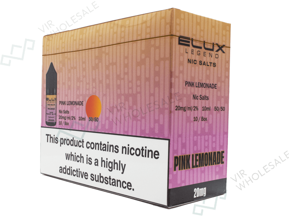 ELUX Nic Salt (Legend Salts) E-Liquids - 10 Per Box - 20mg VIR Wholesale ELUX Nic Salt (Legend Salts) E-Liquids - 10 Per Box - 20mg VIR Wholesale