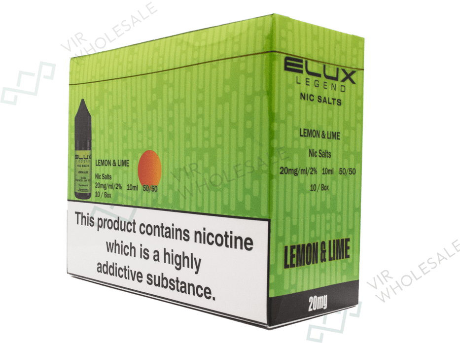 ELUX Nic Salt (Legend Salts) E-Liquids - 10 Per Box - 20mg VIR Wholesale ELUX Nic Salt (Legend Salts) E-Liquids - 10 Per Box - 20mg VIR Wholesale