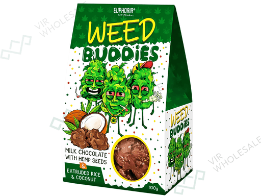 Euphoria - Buddies Milk Chocolate - With Canna Sativa Seeds - VIR Wholesale