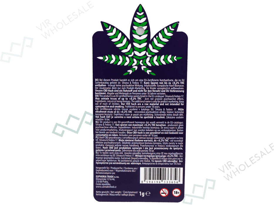 Euphoria CBD Solid Hash 40% – Bubble Hash - VIR Wholesale