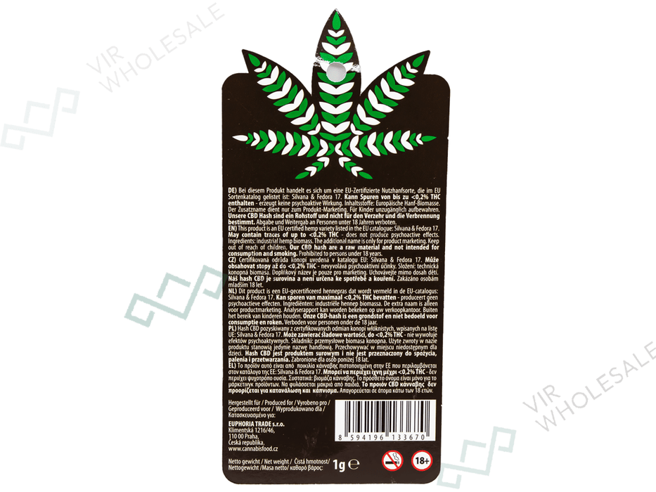 Euphoria CBD Solid Hash 40% – Caramello Hash - VIR Wholesale