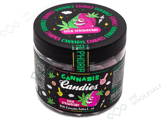 Euphoria Hard Candy – Sour Strawberry (175g / 140mg) - VIR Wholesale