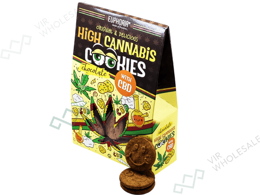 Euphoria High Canna Cookies - Chocolate (THC Free) - VIR Wholesale