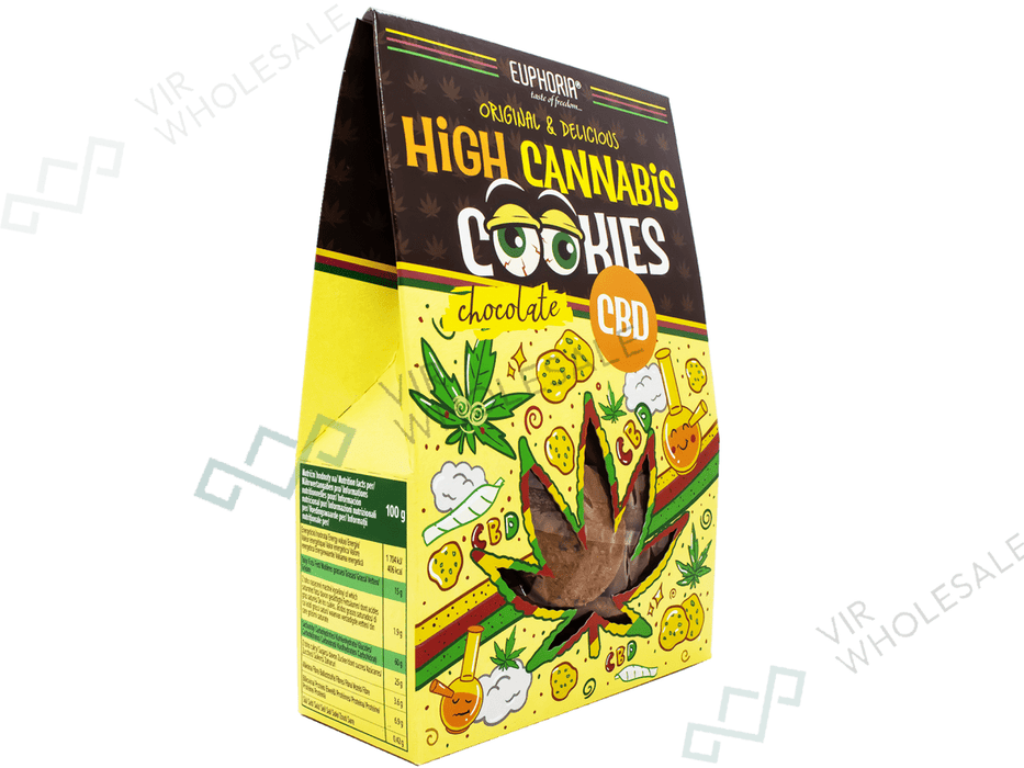 Euphoria High Canna Cookies - Chocolate (THC Free) - VIR Wholesale