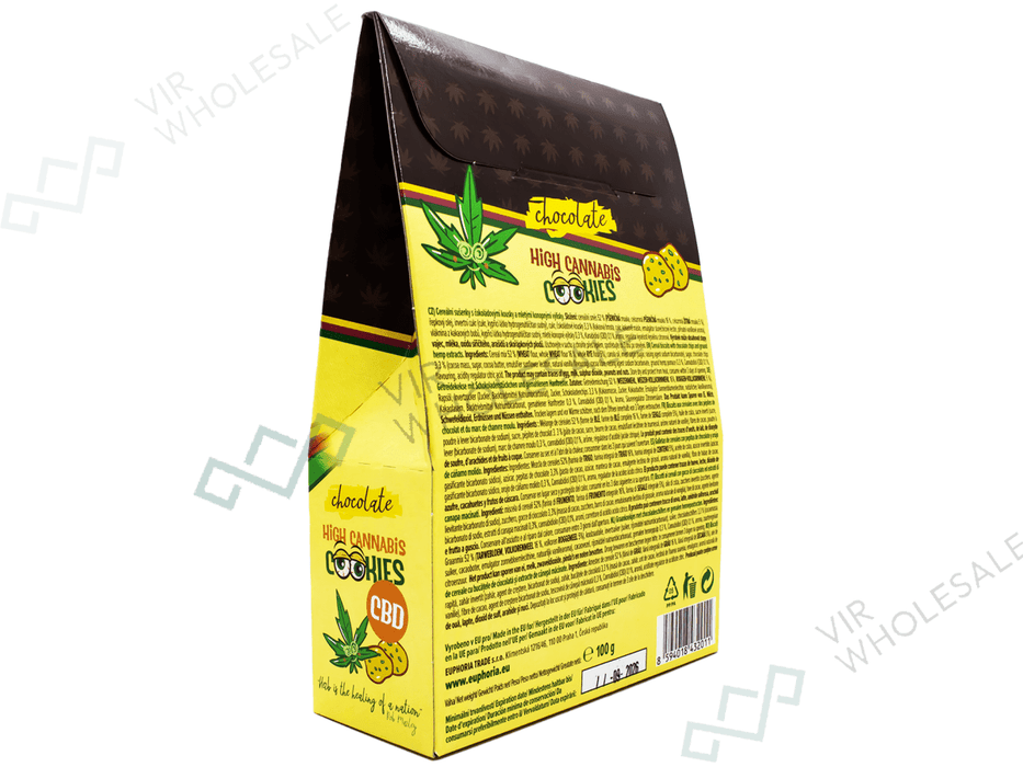 Euphoria High Canna Cookies - Chocolate (THC Free) - VIR Wholesale