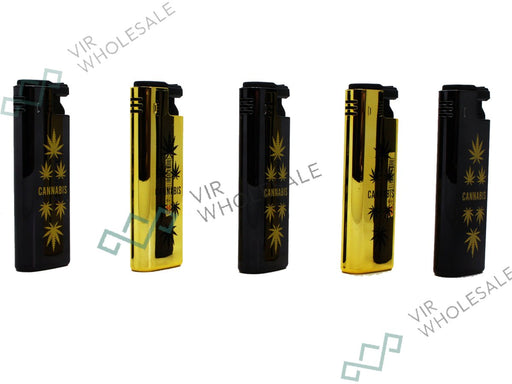 Flamejack Colourful Windproof Dustproof Jet Lighters (Really Powerful) Gold and Black Design 25 Pack - VIR Wholesale