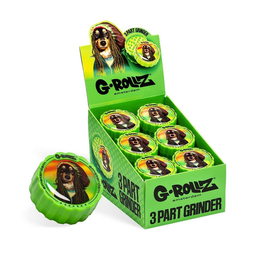 G-Rollz 3-Part Grinder 53mm Pets Rock ‘Reggae’ (18pcs Display) - VIR Wholesale