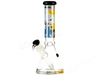 G - Rollz | Banksy’s Graffiti Armoured Dove – Percolator Beaker Bong – (H: 35 cm, Ø: 50 mm, SG: 29.2 mm) - VIR Wholesale