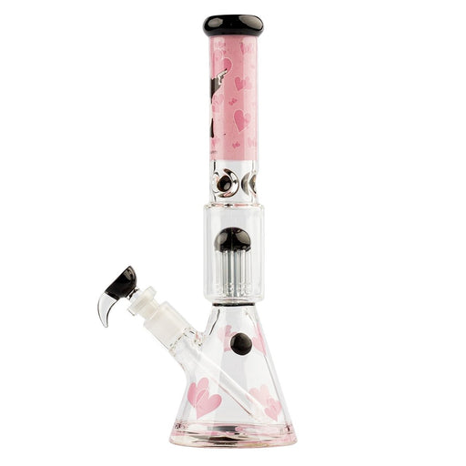 G - ROLLZ | Banksy's Graffiti 'Panda Gunnin' - Pink Beaker Bong H:35cm - Ø:40mm - VIR Wholesale