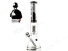 G - Rollz | Banksy’s Graffiti ‘Rude Copper’ – Spiral Percolator Beaker Bong – Black - VIR Wholesale