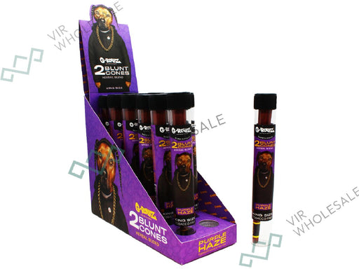 G - ROLLZ Blunt Cones - 12 Tubes Per Pack - 2 Cones Per Tube (Chamomile +Yerba Mate) - Purple Haze - VIR Wholesale