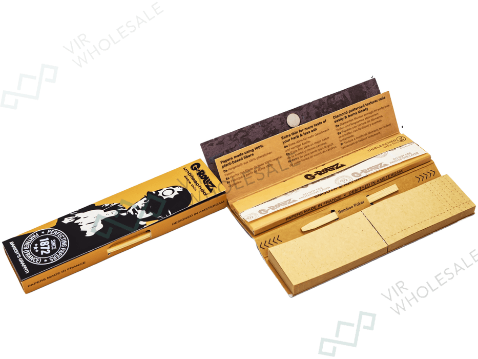 G - Rollz Cheech & Chong “Rude Copper” King Size Slim Papers + Tips – Full Display Box - VIR Wholesale