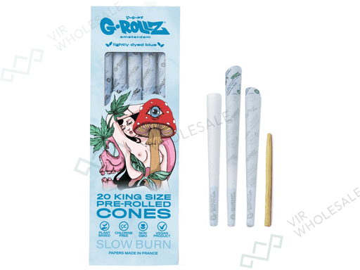 G - ROLLZ | Collector "Naked Shroom" Blue - 20 KS Cones - VIR Wholesale