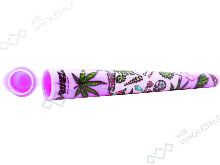 G - ROLLZ Cone Holders - Picnic Design Purple (36pcs) - VIR Wholesale