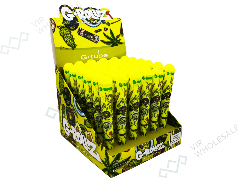 G - ROLLZ Cone Holders - Picnic Design Yellow(36pcs) - VIR Wholesale