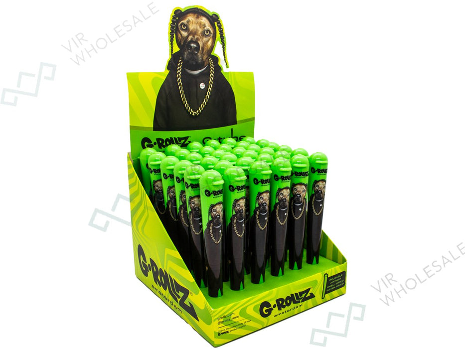 G Rollz Cone Holders - Rap Dog Green (36pcs) - VIR Wholesale