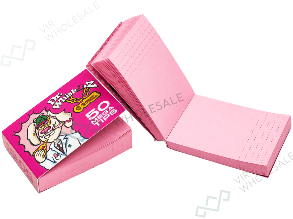 G - Rollz Dr. Whiskerz Pink Mega Tips – Full Display Box - VIR Wholesale