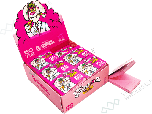 G - Rollz Dr. Whiskerz Pink Mega Tips – Full Display Box - VIR Wholesale