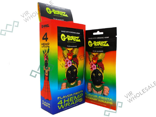 G - ROLLZ Hemp Wraps - 15 Per Box - 4 Per Pack - Flavor Fiesta - VIR Wholesale