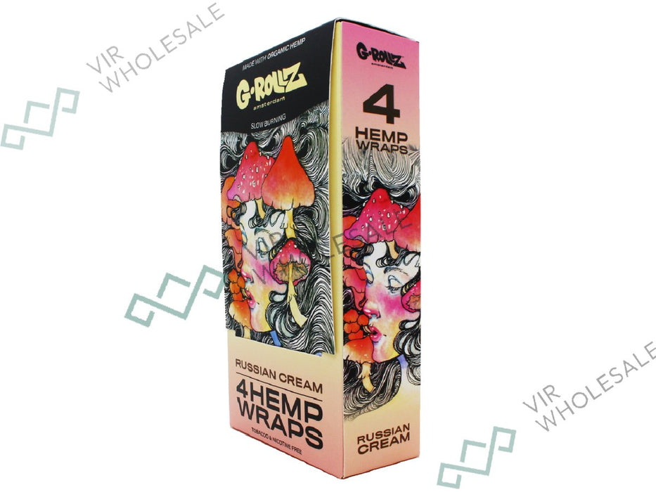 G - ROLLZ Hemp Wraps - 15 Per Box - 4 Per Pack - Russian Cream - VIR Wholesale
