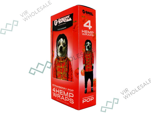 G - ROLLZ Hemp Wraps - 15 Per Box - 4 Per Pack - Strawberry Pop - VIR Wholesale