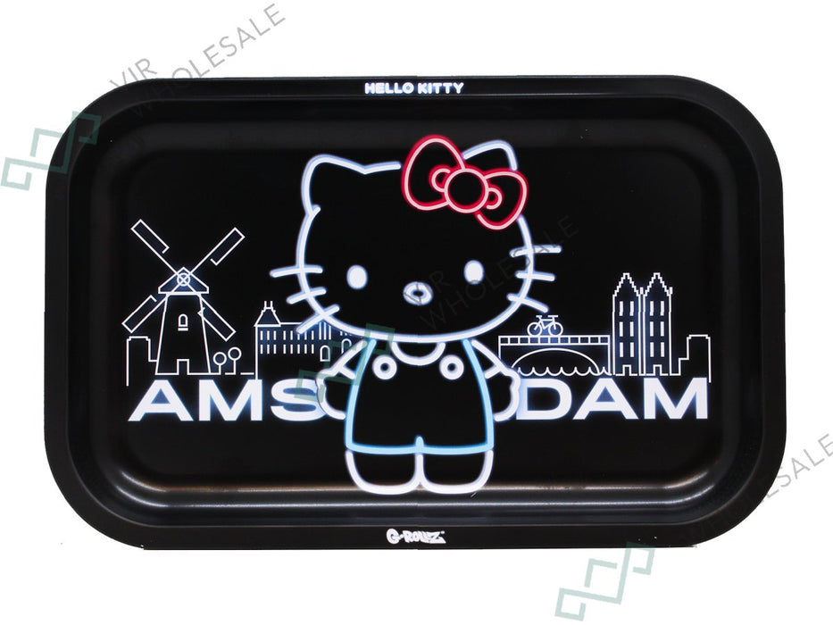 G-Rollz Medium Rolling Tray - Hello Kitty "Neon Amsterdam" - VIR Wholesale