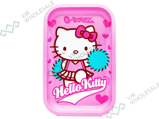 G-Rollz Medium Rolling Tray - Hello Kitty "Pink Cheerleader" - VIR Wholesale