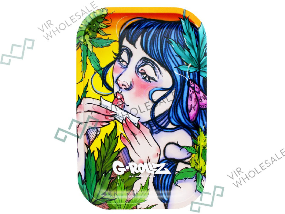 G - Rollz Medium Rolling Tray - Moth Lick - VIR Wholesale