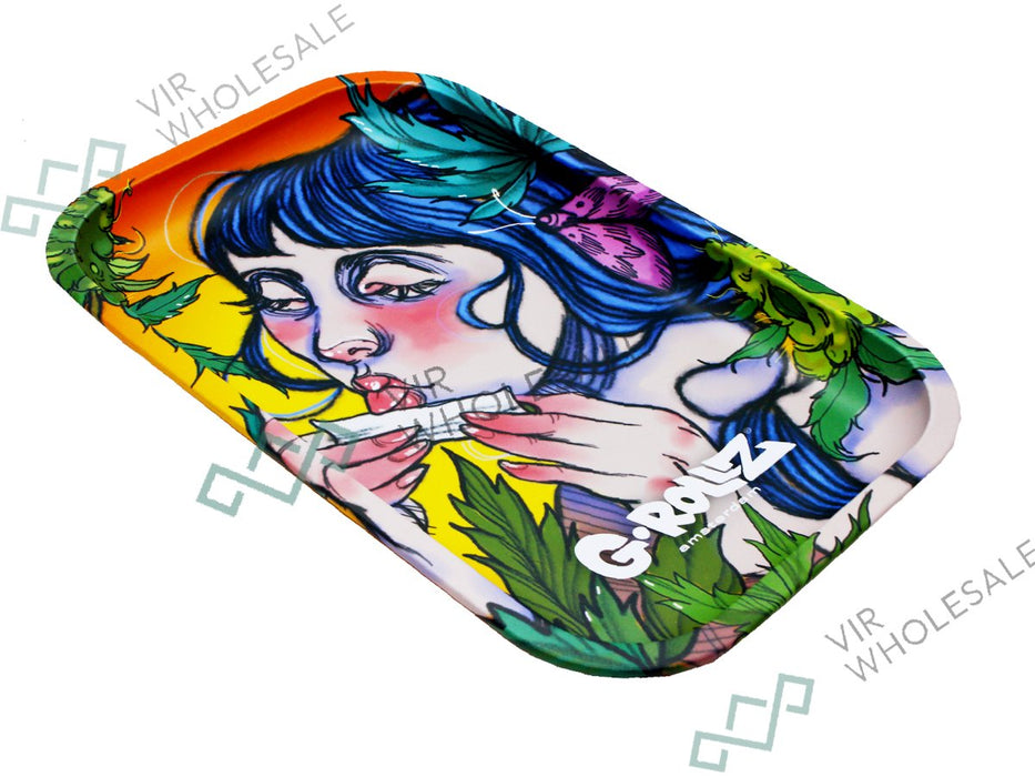 G - Rollz Medium Rolling Tray - Moth Lick - VIR Wholesale