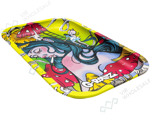 G - Rollz Medium Rolling Tray | 'Smokey Shroom' Tray 17.5 x 27.5cm - VIR Wholesale