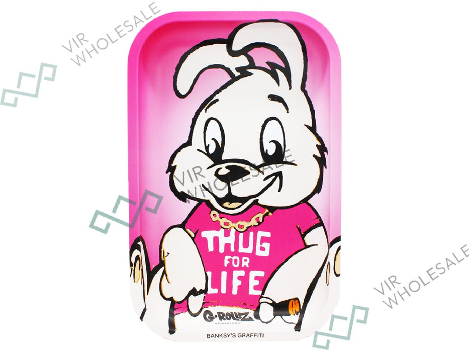 G - Rollz Medium Rolling Tray - Thug For Life - VIR Wholesale