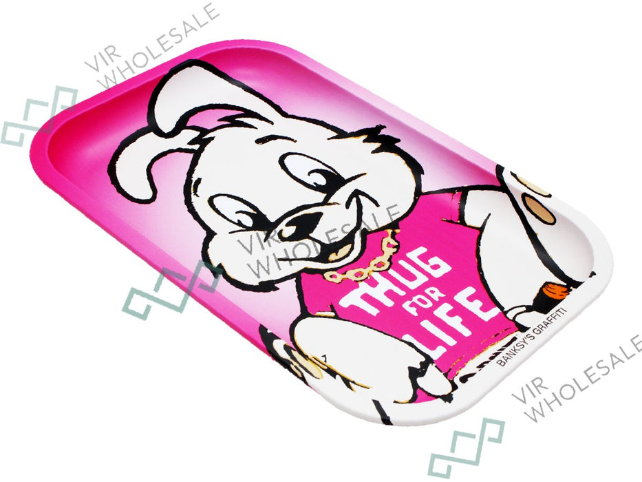 G - Rollz Medium Rolling Tray - Thug For Life - VIR Wholesale