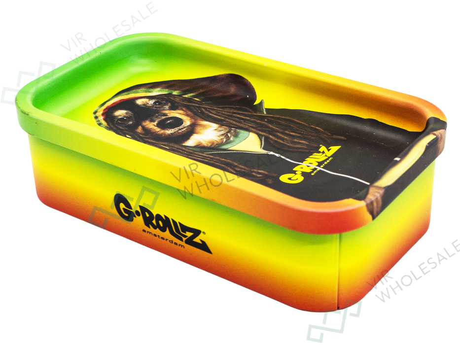 G - ROLLZ Mini Storage Box Tin with Tray Lid – 7 Unique Designs (12.3 x 7 x 3.2cm) - 15 Tins Per Box - VIR Wholesale