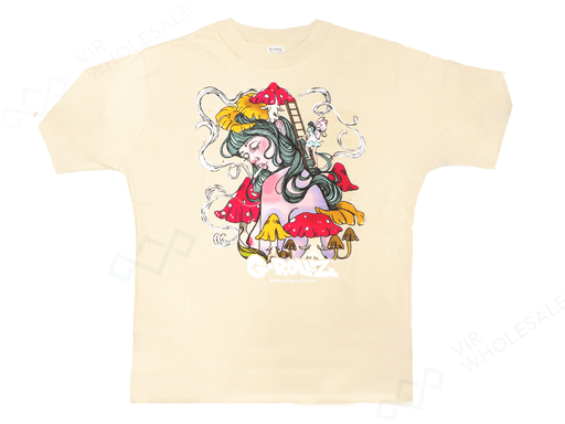G - ROLLZ Mushroom Lady Brown T-Shirt – XS, S, M, L, XL - VIR Wholesale