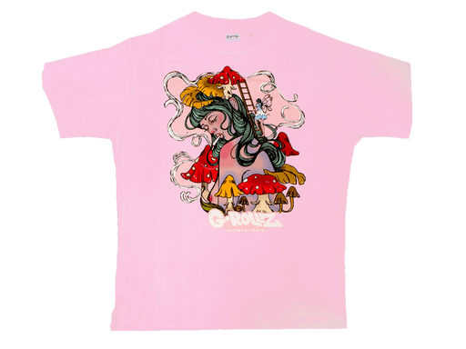G - ROLLZ Mushroom Lady Pink T-Shirt – XS, S, M, L, XL - VIR Wholesale