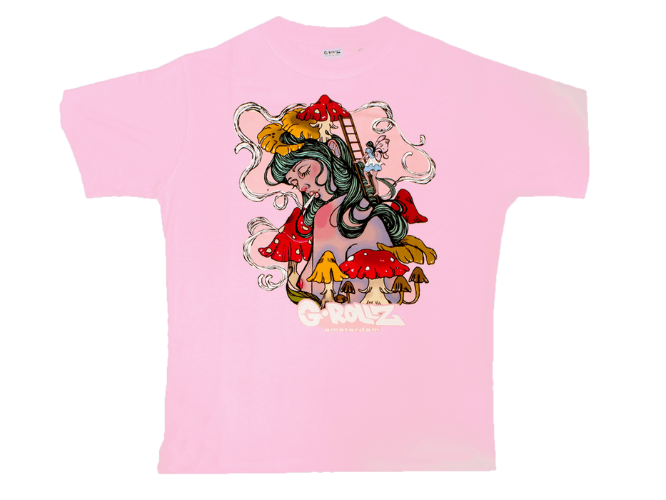 G - ROLLZ Mushroom Lady Pink T-Shirt – XS, S, M, L, XL - VIR Wholesale