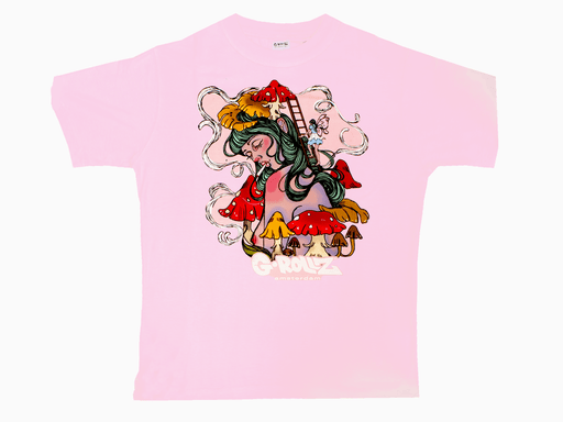 G - ROLLZ Mushroom Lady Pink T-Shirt – XS, S, M, L, XL - VIR Wholesale