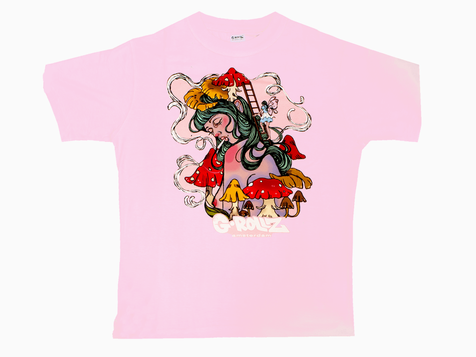 G - ROLLZ Mushroom Lady Pink T-Shirt – XS, S, M, L, XL - VIR Wholesale