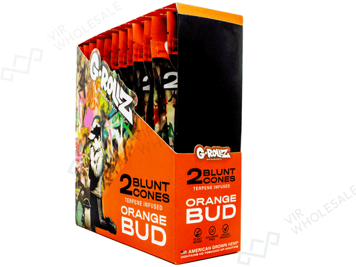 G - ROLLZ Orange Bud Pre - Rolled Terpene Cones - Banksy Graffiti - 12 Packs Per Box - 2 Cones Per Pack - VIR Wholesale