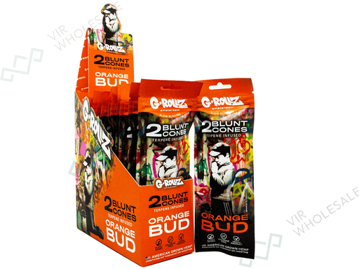 G - ROLLZ Orange Bud Pre - Rolled Terpene Cones - Banksy Graffiti - 12 Packs Per Box - 2 Cones Per Pack - VIR Wholesale