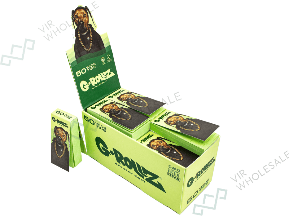 G - ROLLZ Pets Rock Wide Filter Tips (Green) - VIR Wholesale