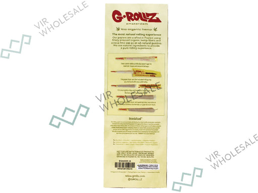 G - ROLLZ Pre Rolled Cones 20 Pack - Bio Organic Hemp (Lizzie Stardust) - VIR Wholesale